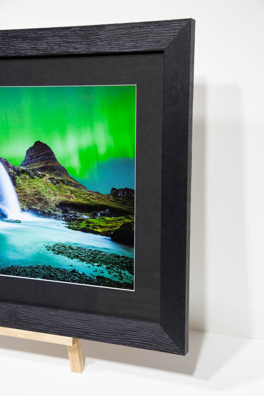 Northern Lights in Winter framed poster with mat | _MG_9395.jpg