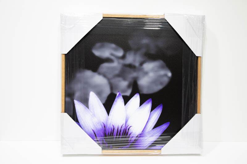 Purple flower square canvas in the floating frame. | _MG_9399.jpg