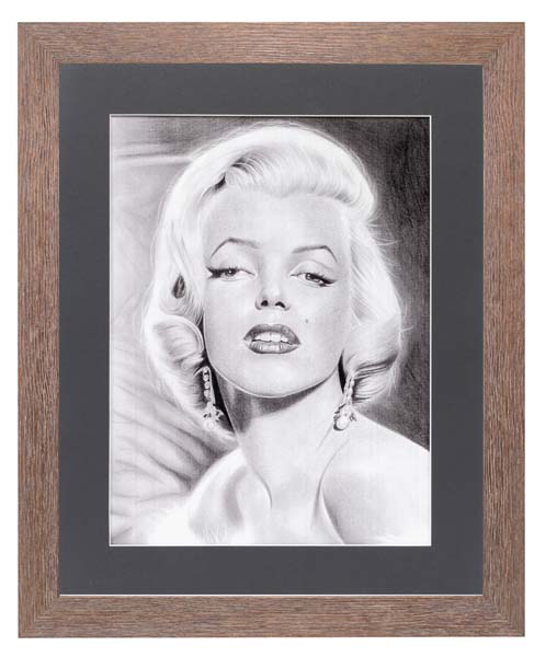 Marilyn Monroe FRAMED MEMORABILIA ART POSTER PRINT | marilyn_monroe_1314HN_HAZELNUT_v1.jpg