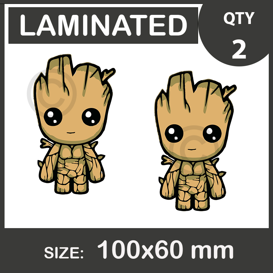 Baby Groot V2, Car Stickers, vinyl decal, Laminated. | Baby_Groot_V2_aus.jpg