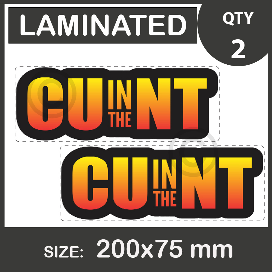 CU in the NT, Diecut vinyl, Car Stickers, vinyl decal, Laptop, Bumper, 4x4, Ute, Laminated. | CU_in_the_NT_aus.jpg